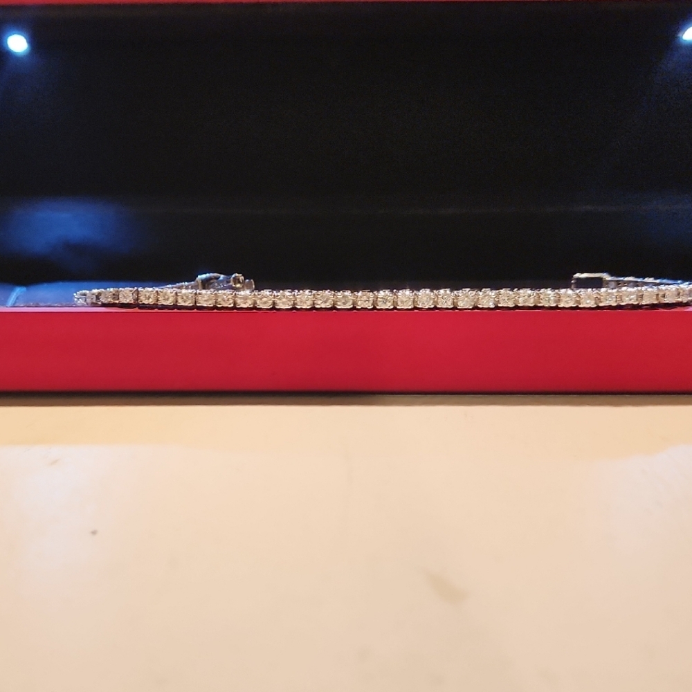 14K White Gold 2.50CT Diamond Tennis Bracelet